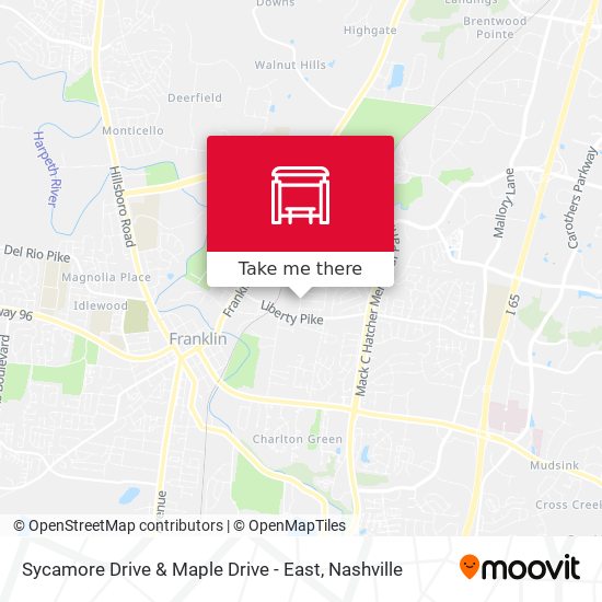 Sycamore Drive & Maple Drive - East map