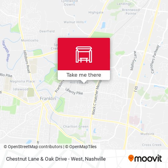 Chestnut Lane & Oak Drive - West map