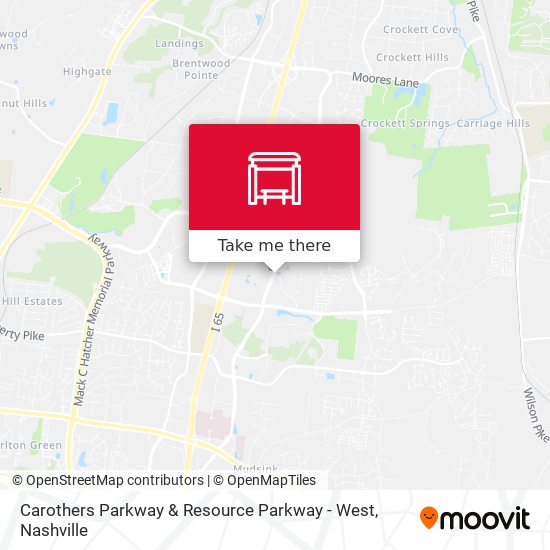 Carothers Parkway & Resource Parkway - West map