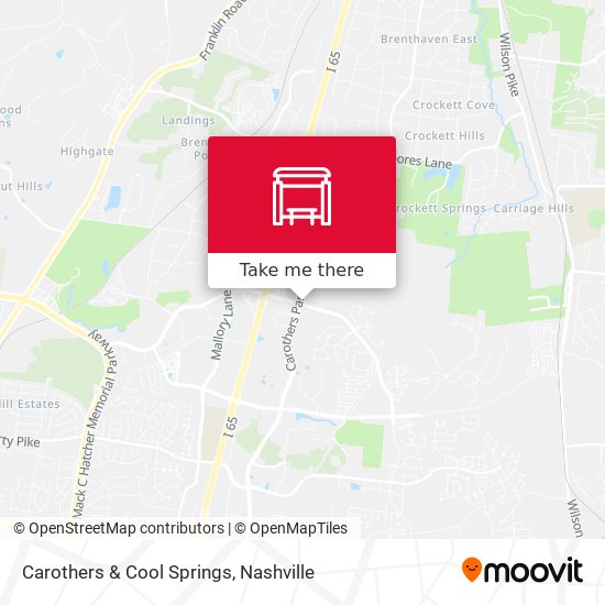 Carothers & Cool Springs map