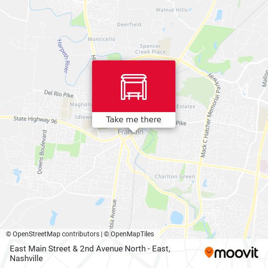 East Main Street & 2nd Avenue North - East map