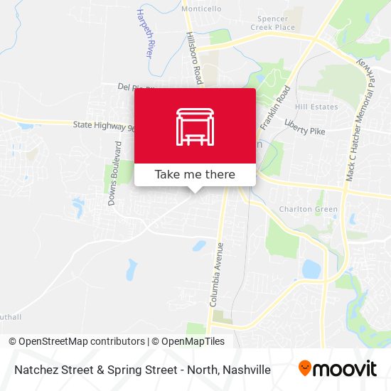 Natchez Street & Spring Street - North map