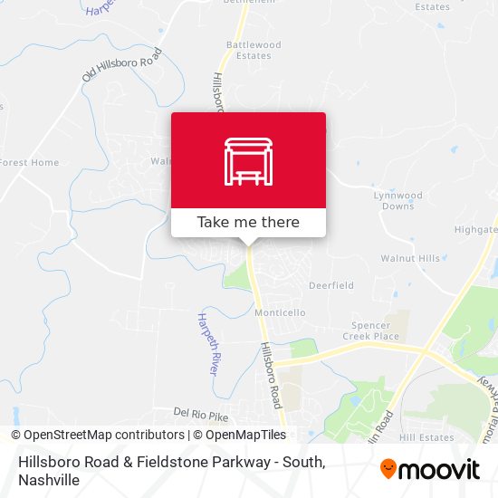 Hillsboro Road & Fieldstone Parkway - South map