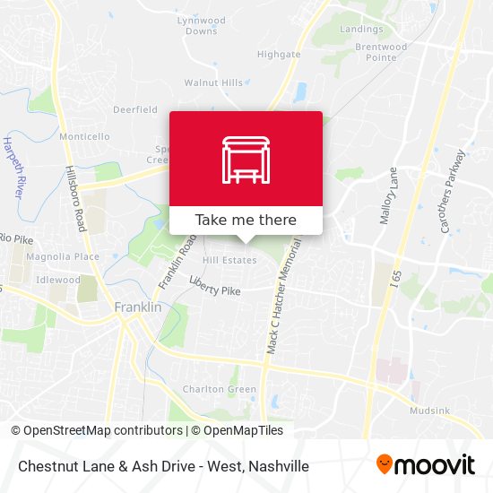 Mapa de Chestnut Lane & Ash Drive - West