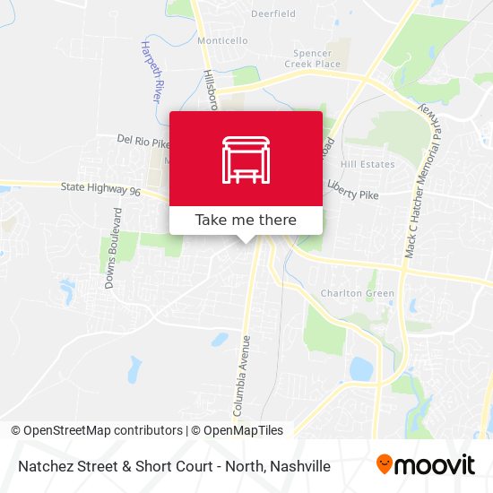Natchez Street & Short Court - North map