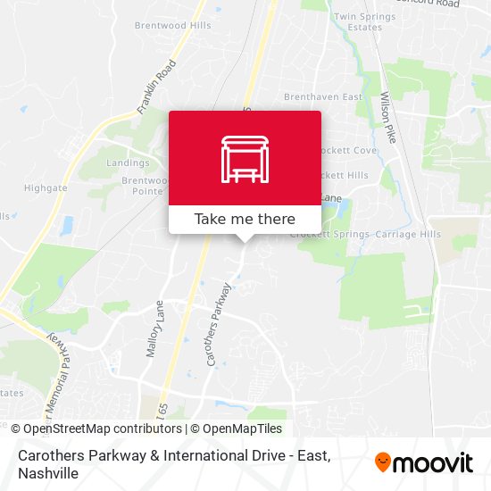 Mapa de Carothers Parkway & International Drive - East