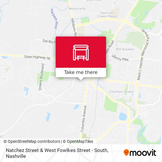 Natchez Street & West Fowlkes Street - South map