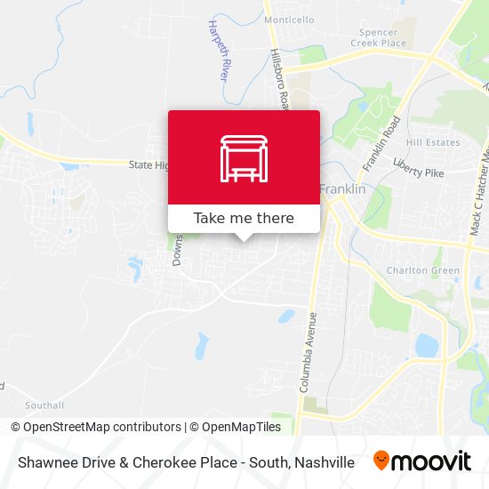 Mapa de Shawnee Drive & Cherokee Place - South