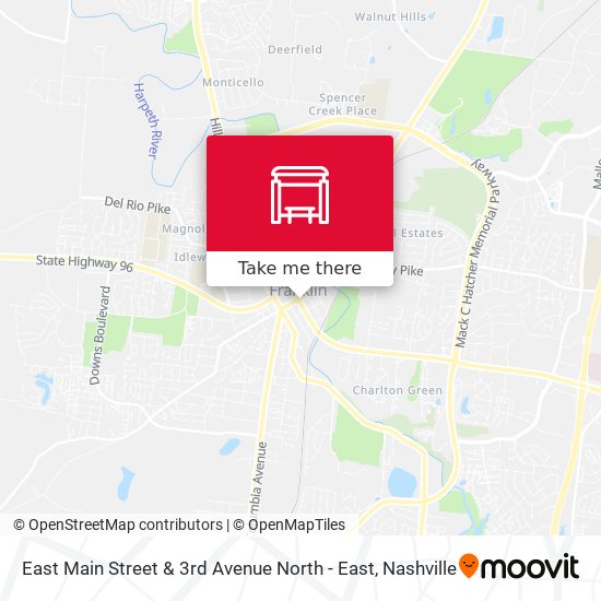 Mapa de East Main Street & 3rd Avenue North - East