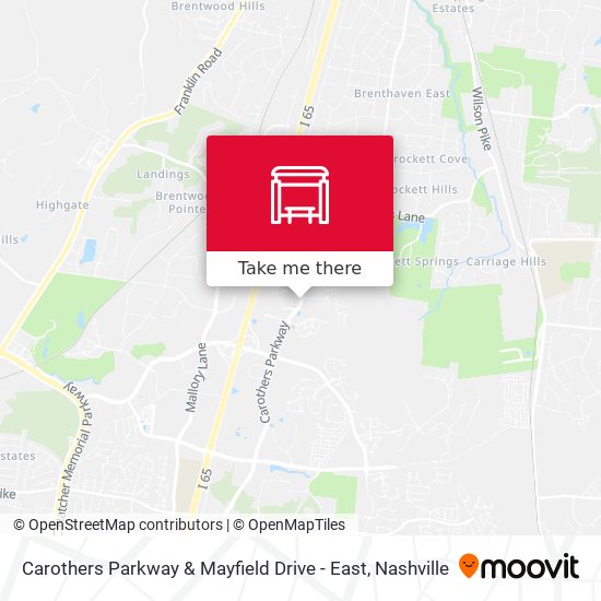Mapa de Carothers Parkway & Mayfield Drive - East