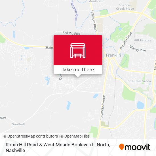 Mapa de Robin Hill Road & West Meade Boulevard - North