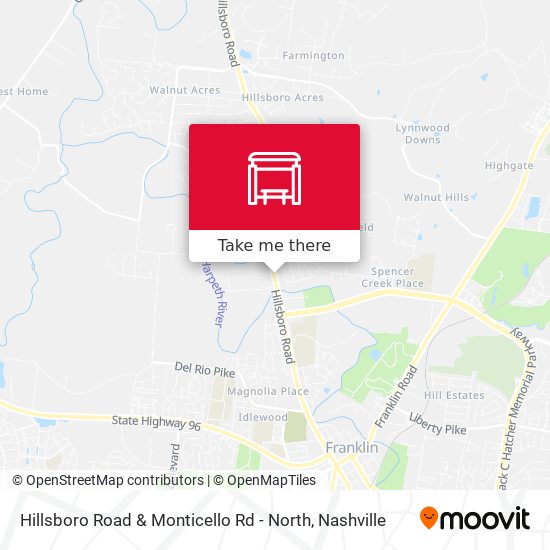 Mapa de Hillsboro Road & Monticello Rd - North