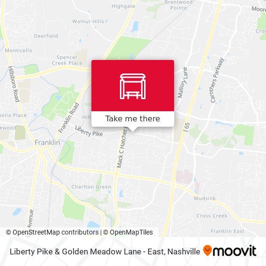 Liberty Pike & Golden Meadow Lane - East map