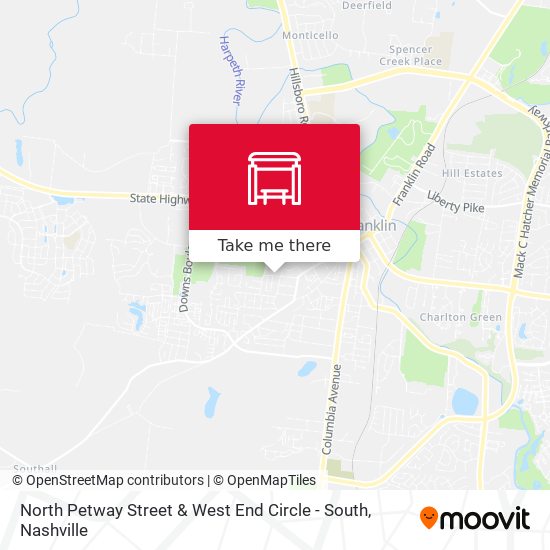 North Petway Street & West End Circle - South map