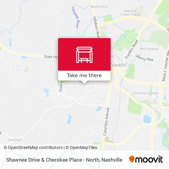 Shawnee Drive & Cherokee Place - North map