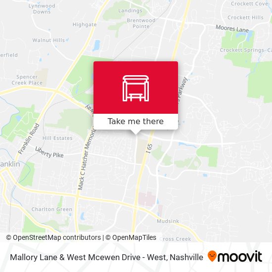 Mallory Lane & West Mcewen Drive - West map
