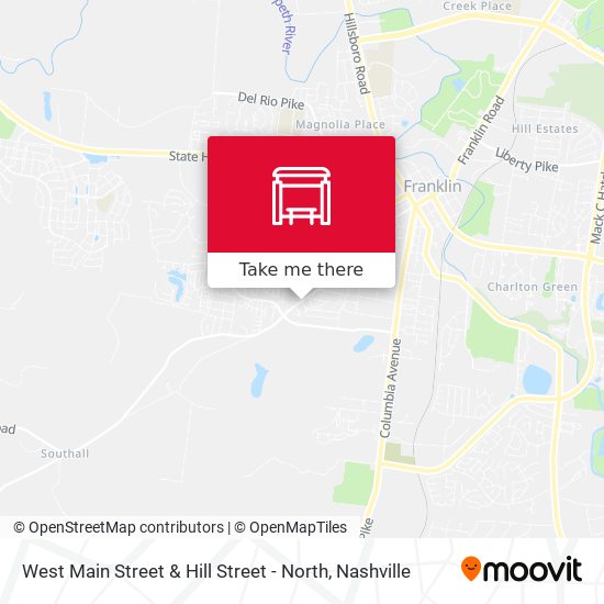 West Main Street & Hill Street - North map