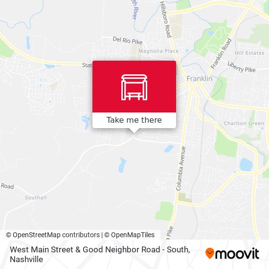 West Main Street & Good Neighbor Road - South map