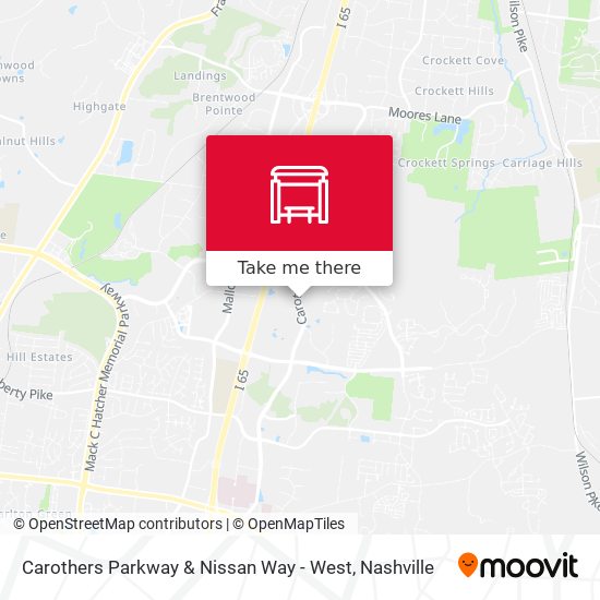 Carothers Parkway & Nissan Way - West map