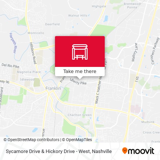 Sycamore Drive & Hickory Drive - West map