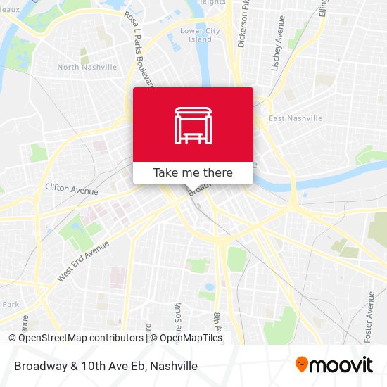 Broadway & 10th Ave Eb map