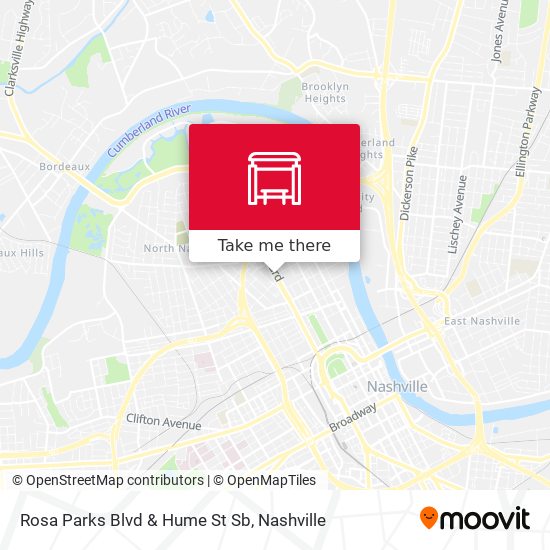 Rosa Parks Blvd & Hume St Sb map