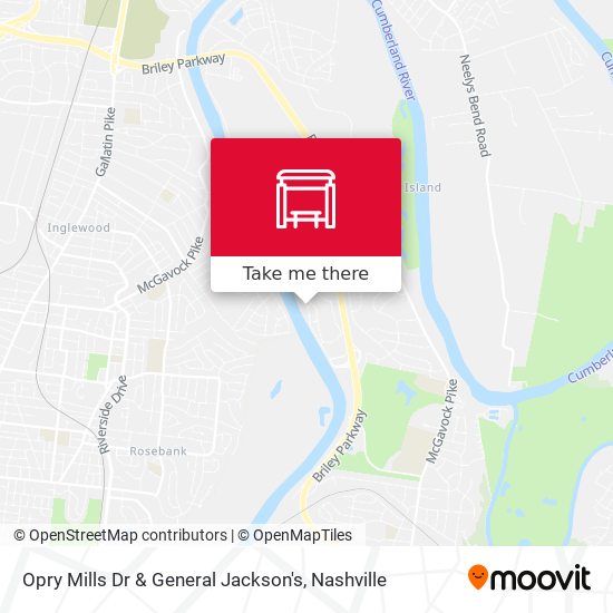 Opry Mills Dr & General Jackson's map