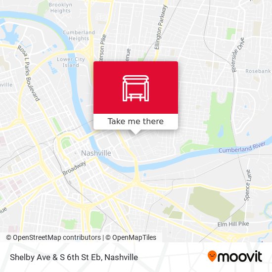 Mapa de Shelby Ave & S 6th St Eb