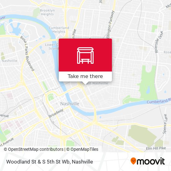 Woodland St & S 5th St Wb map