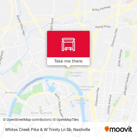 Whites Creek Pike & W Trinity Ln Sb map