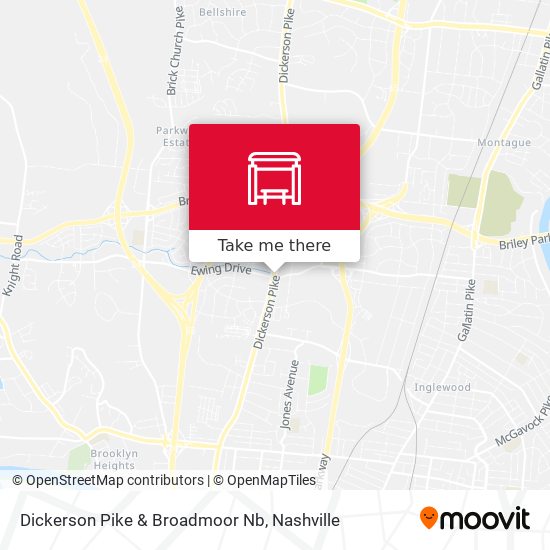 Dickerson Pike & Broadmoor Nb map