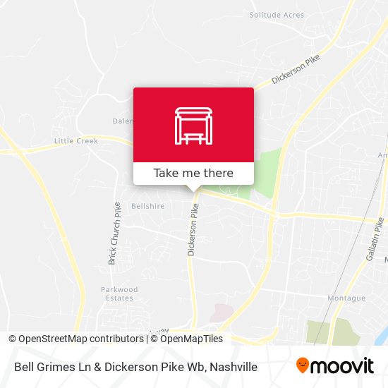 Bell Grimes Ln & Dickerson Pike Wb map