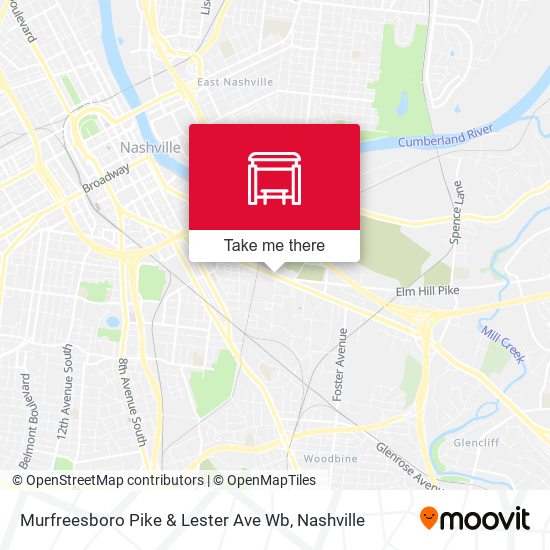 Mapa de Murfreesboro Pike & Lester Ave Wb