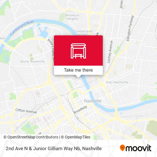 Mapa de 2nd Ave N & Junior Gilliam Way Nb