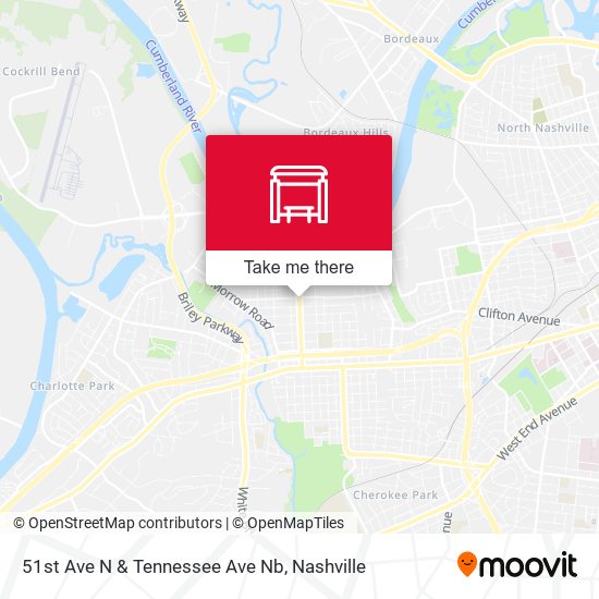 51st Ave N & Tennessee Ave Nb map