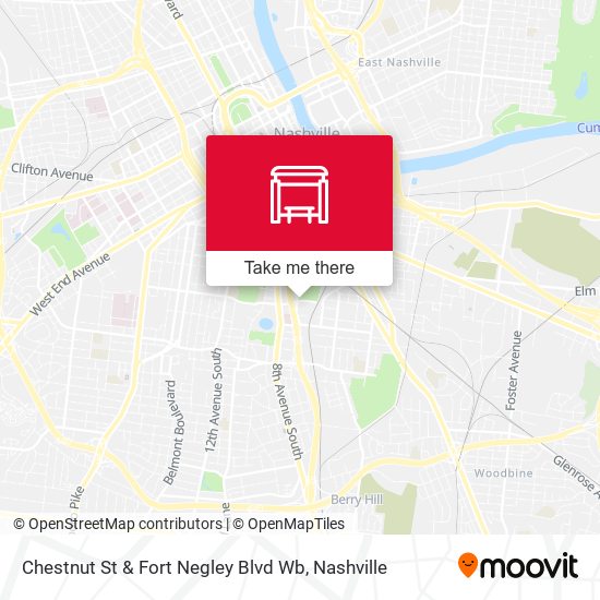 Mapa de Chestnut St & Fort Negley Blvd Wb