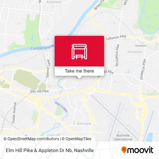 Elm Hill Pike & Appleton Dr Nb map