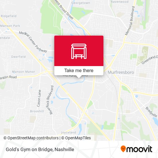Gold's Gym on Bridge map