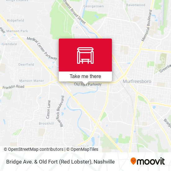 Bridge Ave. & Old Fort (Red Lobster) map