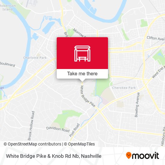 White Bridge Pike & Knob Rd Nb map