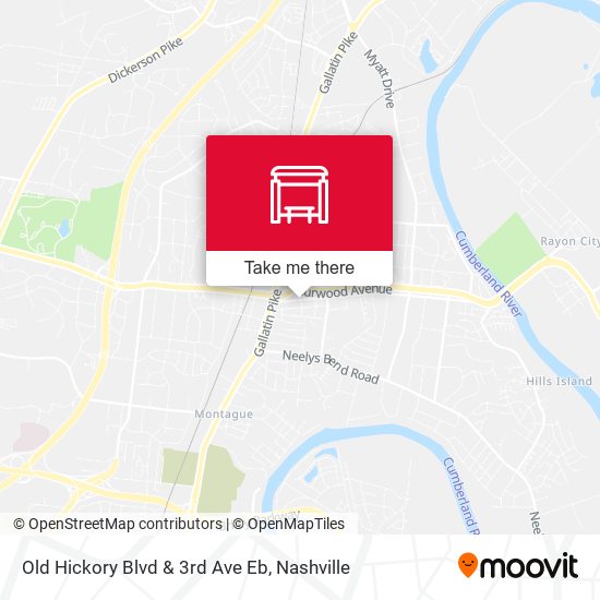 Old Hickory Blvd & 3rd Ave Eb map