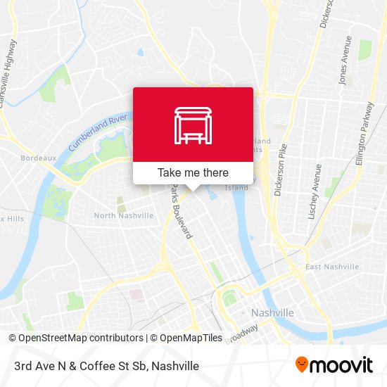 3rd Ave N & Coffee St Sb map