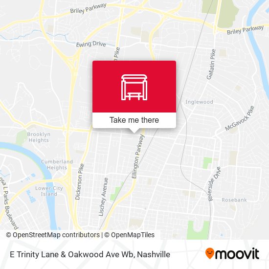 E Trinity Lane & Oakwood Ave Wb map