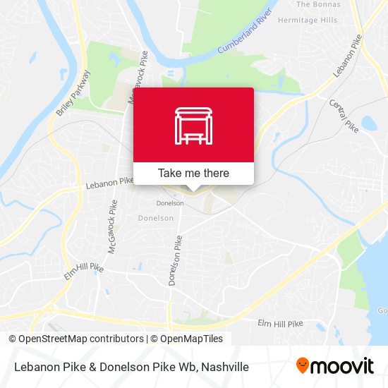 Lebanon Pike & Donelson Pike Wb map