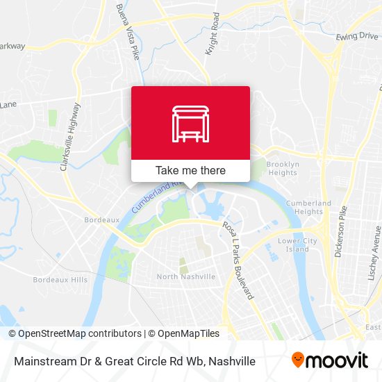 Mainstream Dr & Great Circle Rd Wb map