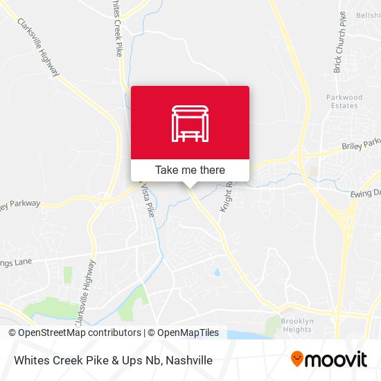 Whites Creek Pike & Ups Nb map