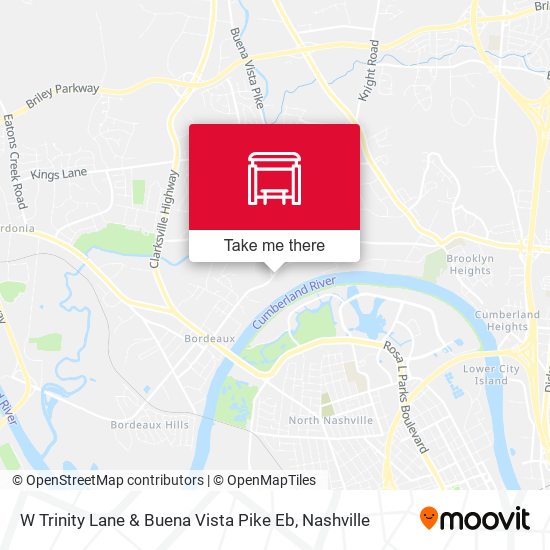 W Trinity Lane & Buena Vista Pike Eb map