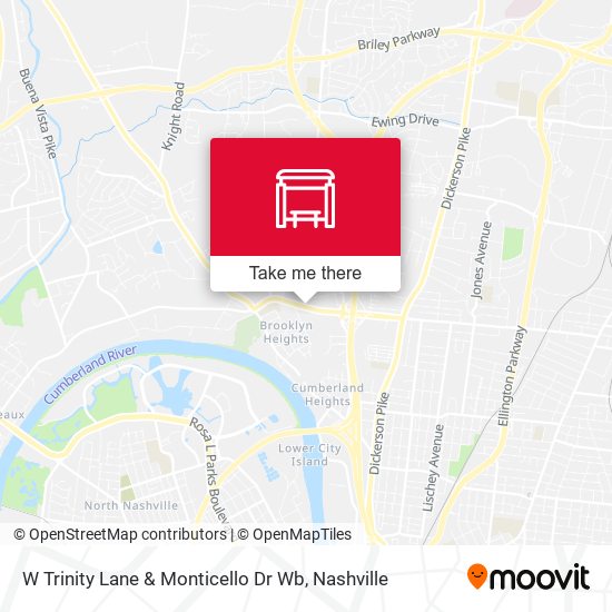 W Trinity Lane & Monticello Dr Wb map