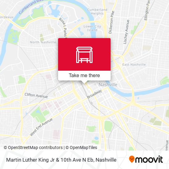 Martin Luther King Jr & 10th Ave N Eb map