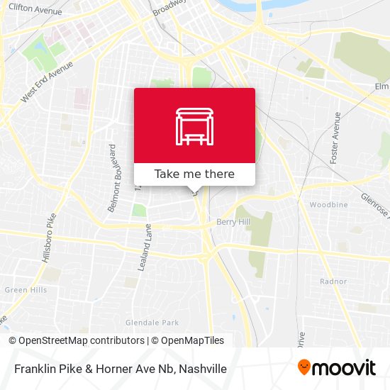 Franklin Pike & Horner Ave Nb map
